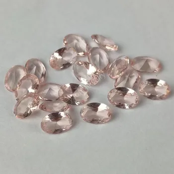 Продажба 2x3 ~ 13x18mm Изкуствен морганит розов нано камък овална форма брилянтно нарязани лаборатория създаден тон за бижута восък настройка