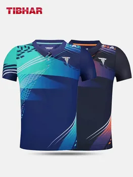 Tibhar 20203 Мъже Жени Тенис на маса Тениска Ризи с къс ръкав Дрехи Спортно облекло Топ Пинг-Понг T Shirt