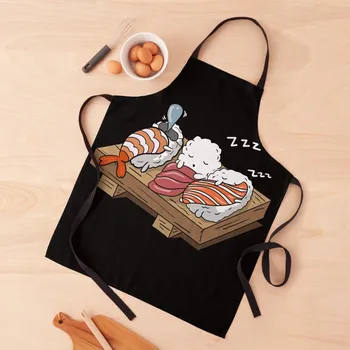 Спящата суши риза Любовни суши ролки Смешни японски храни Основна престилка водоустойчива кухня Престилка