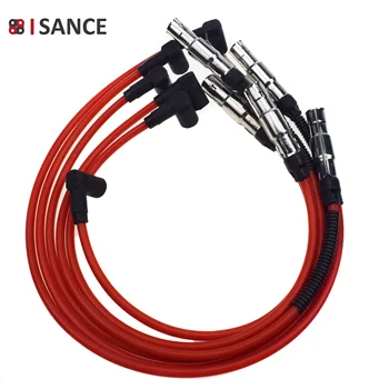 ISANCE запалителна запалителна свещ кабел 6-цилиндров за VW Jetta Golf Passat Corrado 2.8L 2.9L 021905409 0300890708 021998031A