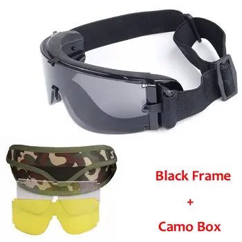 Специални сили Тактически очила Бронирани очила за стрелба X800 Взривозащитени Военни игри Очила Ветроупорен и пясъкоустойчив