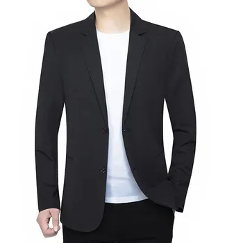 L-Малък костюм мъжко палто сватбена официална рокля ruffian красив напреднал дизайн смисъл черна мода корейска версия случайни хлабав костюм