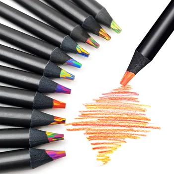 4бр пастел 7 цвята концентрични градиент цветни моливи пастели цветни молив комплект евтини kawaii канцеларски материали изкуство живопис рисунка