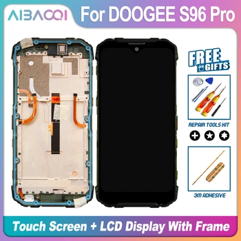 AiBaoQi чисто нов 6.22 инчов сензорен екран + LCD дисплей + подмяна на рамата за Doogee S96 Pro S96 GT телефон