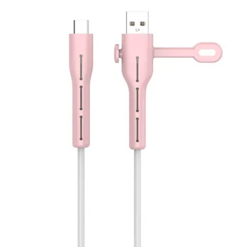 аксесоари Защитен кабел Saver кабел протектор мек силиконов капак Data Line Wire Winder за Apple iPhone USB зарядно кабел