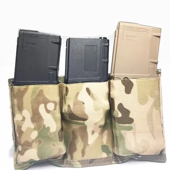 Triple M4 Mag торбичка Тактически Molle бързо презареждане списание торбичка за Airsoft Wargame Gear Painball ловни аксесоари