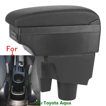 За Toyota Aqua Подлакътник Кутия за Toyota Prius C Aqua Car Кутия за съхранение на подлакътници Специализирани части за модернизиране Интериор Аксесоари за кола