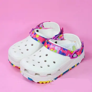 Нови летни дизайнерски сандали Slipper Slide Класически летен плаж Дамски обувки на високи токчета Нехлъзгащи се сабо Обувки Crock сандали жени