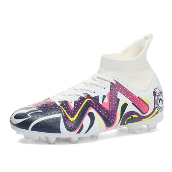 Мъжки футболни обувки Детски футболни обувки Професионални детски тренировъчни клинове Външни полеви ботуши Висококачествени спортни обувки 2023