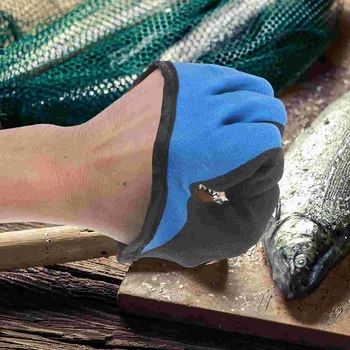 Ръкавици Улов на риба Емулсия Нехлъзгащ се риболов Убиване на пластмаса Удебелена против хлъзгане за