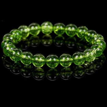Естествени зелени перидоти каменна гривна мъниста бижута подарък за мъже магнитна защита на здравето жени еластична нишка 6 8 мм