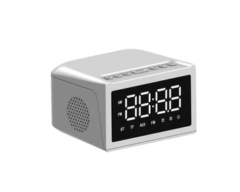 Безжично зареждане високоговорител FM радио LED дисплей будилник многофункционален цифров будилник Bluetooth високоговорител 3 в 1