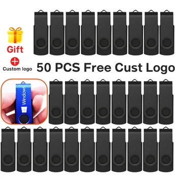 Безплатна по-бърза доставка Безплатно лого 50pcs / lot Metal Pendrive 2gb 1gb Бизнес подаръци USB 2.0 флаш устройство 128mb 512mb 4gb памет