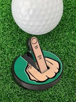 Забавен среден пръст голф топка маркер голф шапка клип топка шапка клип маркер магнитна сменяема топка за голф позиция Марк голфър подарък