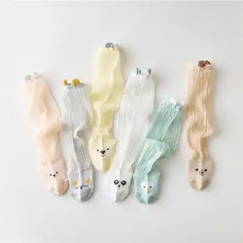 1PCS Пролет и лято Детски чорапи Над коляното Чорапи Бебешки чорапи Дишащи мрежести чорапи Анимационни животни