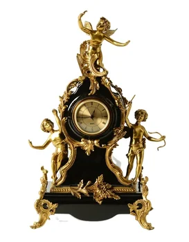 черен часовник база орнаменти декор аксесоари модерни showpieces за декорация на дома ангел плот часовник