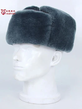 Съветска руска памучна шапка M69 червена армейска звезда сива зимна шапка засаждане плюшена шапка