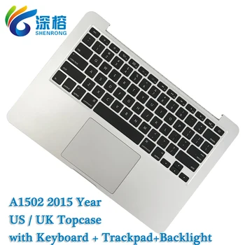 оригинален като нов A1502 US UK клавиатура подсветка тракпад за MacBook Retina Pro 13.3