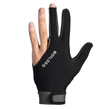 билярдна ръкавица против хлъзгане дишаща щека спортна ръкавица 3 пръста супер еластична спортна ръкавица се побира на лявата или дясната ръка