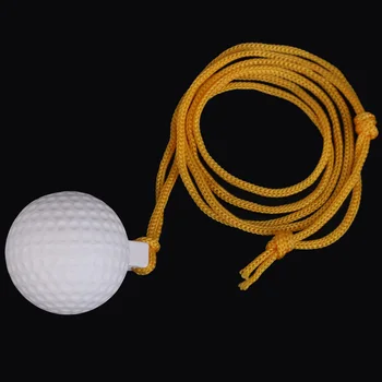 Твърди топки за практикуване на голф със струнна голф суинг тренировъчна топка Преносими практически спортни аксесоари Бяло за закрито на открито