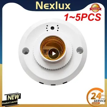  1 ~ 5PCS кръг E14 бяла LED лампа винт гнездо бял таван светлина лампа крушка фиксиране база стойка крушка