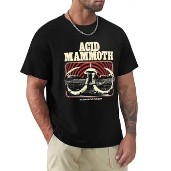 Най-добрата тенденция Киселинна мамутова търговска тениска обикновена тениска черна тениска Мъжки тениски с дълъг ръкав
