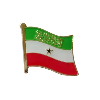 Сомалийски земя флаг ревера значка + желязо покритие месинг + бои + епоксидна + пеперуда обратно бутон-Безплатна доставка(350 бр / партида)
