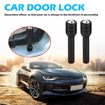  Копче за заключване на вратата на автомобила Универсален кристал Автоматично заключване на интериорната врата Копче за издърпване 2 Pack