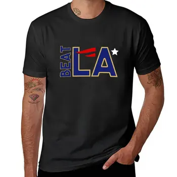 New Beat LA с Лос Анджелис и Нова Англия цветове тениска плюс размер тениски плюс размер върховете корейска мода Мъжки тениски