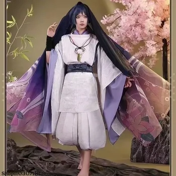 Game Genshin Impact Scaramouche Cosplay костюми Аниме перука Balladeer White Kimono Хелоуин костюми за жени Мъжко облекло