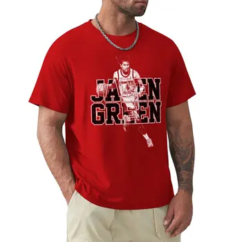 Jalen Green T-Shirt тежка категория корейска мода извънгабаритни Мъжка памучна тениска
