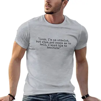 Когато Бог ме изпрати в ада, искам той да се колебае technoblade цитат тениска плюс размер тениски мъжки памучни тениски