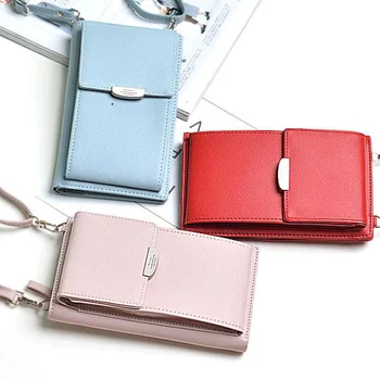 Марка дизайнер телефон джоб малки чанти за рамо за жени PU кожа женски Crossbody чанта дами пратеник чантата портфейл жени