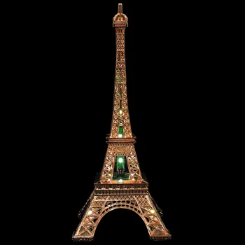 Led Light Париж Айфеловата кула сватбена декорация архитектура метални занаяти реколта модел десктоп декорация пътуване сувенири