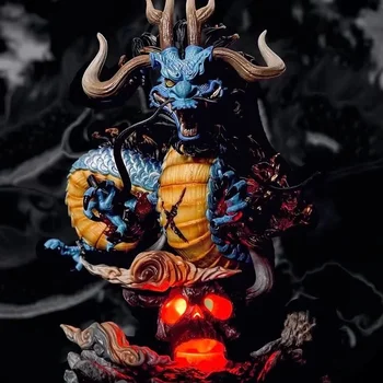Един брой 22 см аниме фигура Gk Kaido дракон форма четири императори с лампа Pvc действие фигура модел кукли антистрес играчка за подарък
