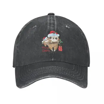 Merry Slothmas Бейзболна шапка Нова шапка Качулка Мъжка шапка Дамска