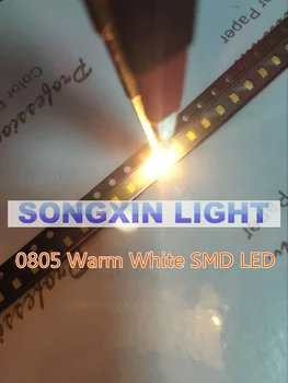 1000 бр 0805 SMD LED топло бял ledS 2800-3200K LED светлина диод вода ясно DIY супер ярък