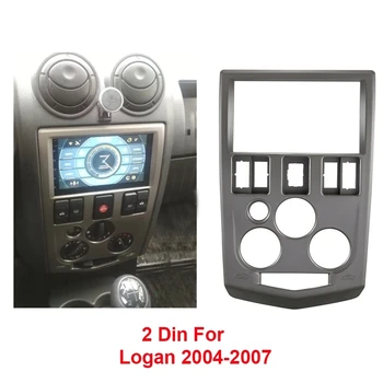2 Din Car Audio Radio Fascia За Renault Logan Dacia Logan 2004 - 2007 DVD плейър стерео панел рамка