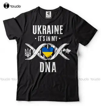 Украйна тениска украински тениска Украйна е в моята ДНК тениска украински къс ръкав хип-хоп мода O-образно деколте случайни T риза