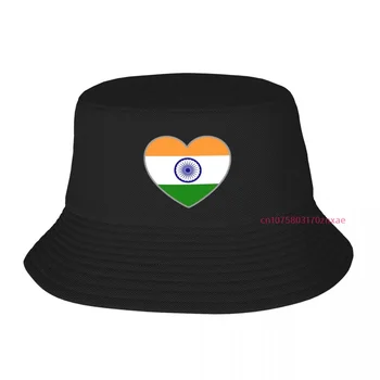 Индия флаг сърце жени кофа шапка мъже открит слънцезащита капачка дишаща рибар къмпинг туризъм