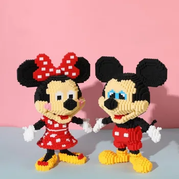 Cartoon Disney сглобени модел орнаменти образователни диамант пъзел Мики Мини строителни блокове играчки детски рожден ден подарък