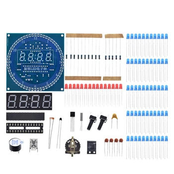 DIY-Kit DS1302 Въртящ се LED дисплей аларма електронен часовник температурен модул за Arduino