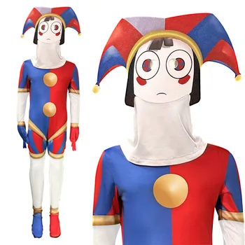 Amazing Digital/Circus Cosplay Pomni Cosplay Cartoon Costume Theater Детски коледни подаръци