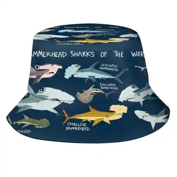 Акулите чук на света Кофи с причинно-следствена шапка Шапка Акула Сладък Забавен хумор Морска биология Животни Риба чук Море
