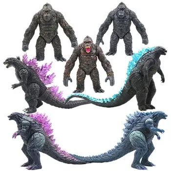 Годзила срещу Конг Червен лотос Планета Годзила Екшън фигура Кралят на чудовището Подвижни стави Колекция динозаври Модел играчка