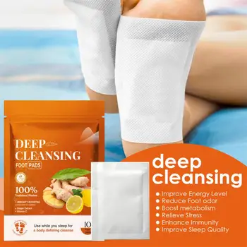 Натурални съставки Почистващи подложки от джинджифил Облекчаване на стреса Грижа за краката на тялото Премахване на токсините Здравето на краката Подобряване на съня без токсини