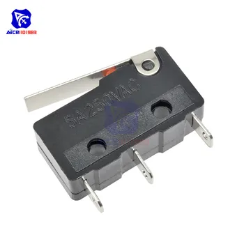 diymore 10PCS / Lot Tact Switch KW11-3Z 5A 250V микропревключвател 3PIN ключалката