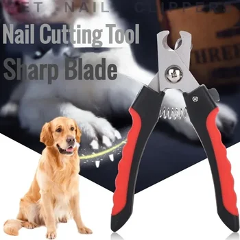 Pet Cat Dog Professional Nail Clipper Cutter със сърп ножици за подстригване от неръждаема стомана Машинки за подстригване на нокти за домашни любимци Консумативи за кучета