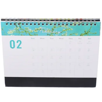 Постоянен флип бюро календар 2024 Моне живопис с маслени бои график планировчик спирала обвързани свободностоящ календар