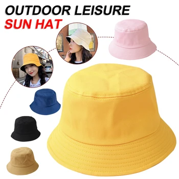 Унисекс памук кофа шапки жени лято слънцезащитен крем панама шапка мъже чист цвят Sunbonnet Fedoras открит рибар шапка плаж шапка нов